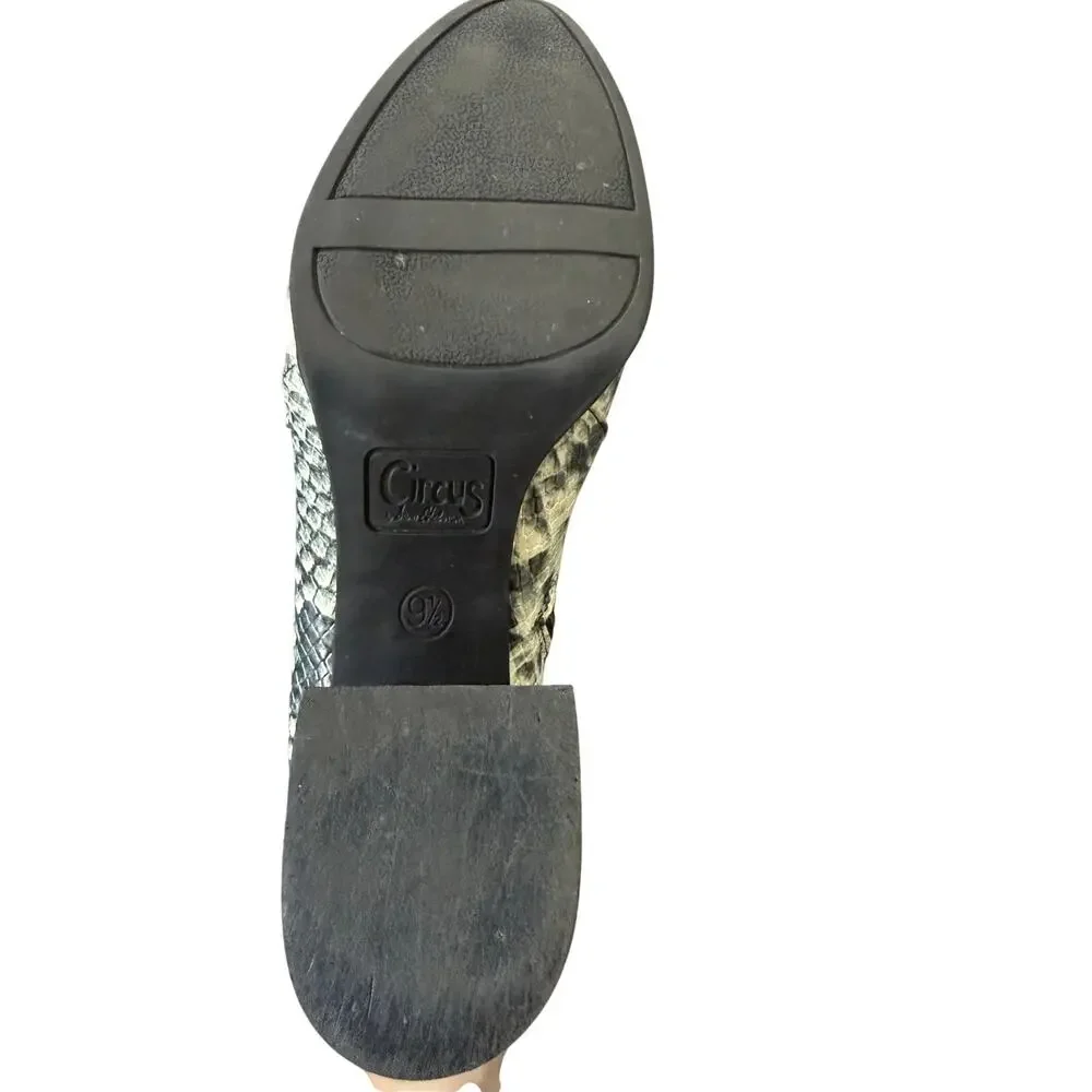 Circus by Sam Edelman Snakeskin Heeled Zip Ankle Boots